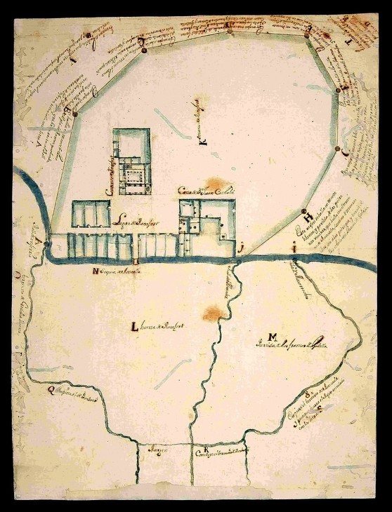 Mapa del término de Rocafort en el siglo XVIII